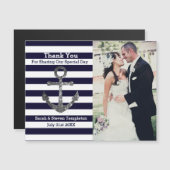 nautische bruiloft foto dank u magneet (Voorkant / Achterkant)