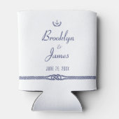 Nautische bruiloft gunst Koelboxxen met ankers Blikjeskoeler (Achterkant)