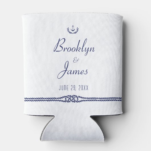 Nautische bruiloft gunst Koelboxxen met ankers Blikjeskoeler (Achterkant)