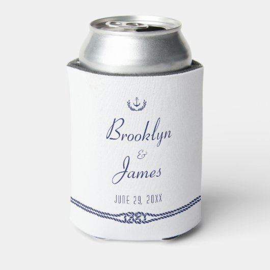 Nautische bruiloft gunst Koelboxxen met ankers Blikjeskoeler (Blikje Achterkant)