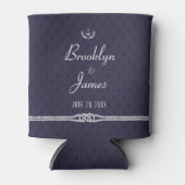 Nautische bruiloft gunsten Koelboxxen blauw ankers Blikjeskoeler (Voorkant)