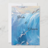 Nautische bruiloft met golfuitnodiging kaart (Voorkant)