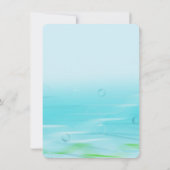 Nautische bruiloft met zeesterren en bubbels kaart (Achterkant)