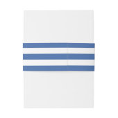 Nautische bruiloft Navy White Monogram Crest Uitnodigingen Wikkel (Achterkant Voorbeeld)