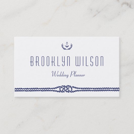 Nautische Bruiloft Planner Visitekaartjes (Voorkant)