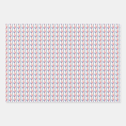 nautische bruiloft rode blauwe kreeft inpakpapier vel (Voorkant 2)