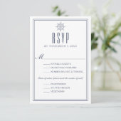 Nautische bruiloft RSVP 2 Kaartje (Staand voorkant)