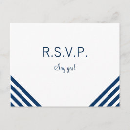 Nautische bruiloft RSVP briefkaart sjabloon