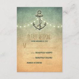 nautische bruiloft RSVP-kaart RSVP Kaartje