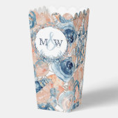 Nautische bruiloft Strand Seashell Bloemen Bedankdoosjes (Achterkant)