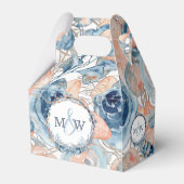 Nautische bruiloft Strand Seashell Bloemen Bedankdoosjes (Achterkant)