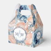 Nautische bruiloft Strand Seashell Bloemen Bedankdoosjes (Voorkant Zijde)