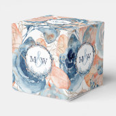 Nautische bruiloft Strand Seashell Bloemen Bedankdoosjes (Achterkant)