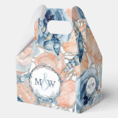 Nautische bruiloft Strand Seashell Bloemen Bedankdoosjes (Voorkant)