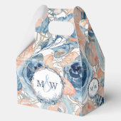 Nautische bruiloft Strand Seashell Bloemen Bedankdoosjes (Achterkant)