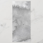 Nautische Bruiloft Strand Waterverf Pewter Grijs Menu (Achterkant)