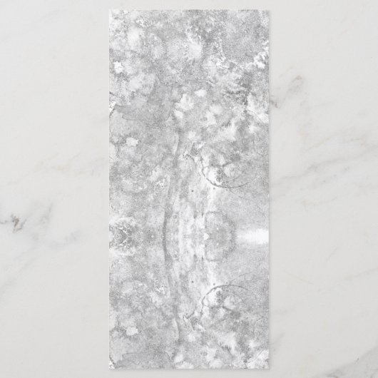 Nautische bruiloft strand Waterverf zilvergrijs Menu (Achterkant)