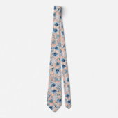 Nautische bruiloft strand Zee Shell Bloemen Blauw Stropdas (Voorkant)