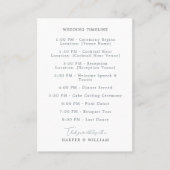 nautische bruiloft tijdlijn kaart visitekaartje (Voorkant)