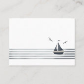 nautische bruiloft tijdlijn kaart visitekaartje (Achterkant)