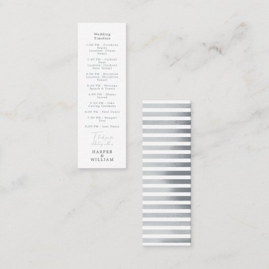 nautische bruiloft tijdlijn visitekaartje (Voorkant / Achterkant)