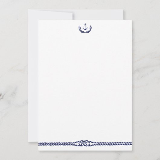 Nautische bruiloft uitnodigingen met ankers (Achterkant)