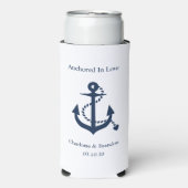 Nautische bruiloft Verloving repetitie diner Seltzer Blikjeskoeler (Seltzer Voorkant)