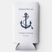 Nautische bruiloft Verloving repetitie diner Seltzer Blikjeskoeler (Voorkant)