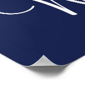 Nautische bruiloft welkomstbord met anker poster (Hoek)