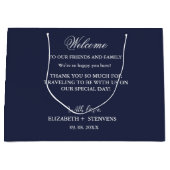 Nautische bruiloft welkomsttas hotel gastzakken groot cadeauzakje (Voorkant)