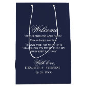 Nautische bruiloft welkomsttas hotel gastzakken medium cadeauzakje (Voorkant)