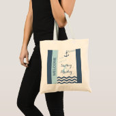 Nautische bruiloft welkomsttassen tote bag (Voorkant (product))