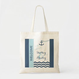 Nautische bruiloft welkomsttassen tote bag