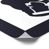 nautische CAPTAIN in zee | Poster (Hoek)