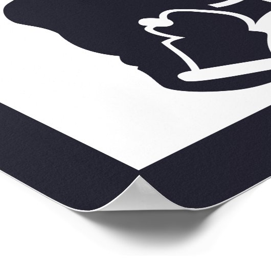 nautische CAPTAIN in zee | Poster (Hoek)