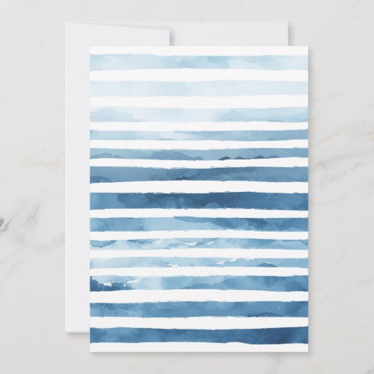 Nautische charme: Ahoy het is een Boy 'Baby shower Kaart (Achterkant)