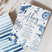 Nautische charme: Ahoy het is een Boy 'Baby shower Kaart