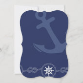 Nautische Chevron Baby Boy Douche Uitnodiging (Achterkant)