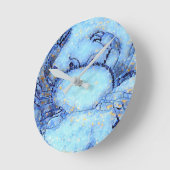 Nautische Crab Blue Wall klok (Hoek)
