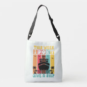 Nautische Cross Body Bag voor Cruise Lovers Crossbody Tas (Achterkant)