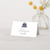 Nautische Cruise Boat Wedding Plaatskaartje (Voorkant)