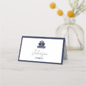 Nautische Cruise Boat Wedding Plaatskaartje (Voorkant)