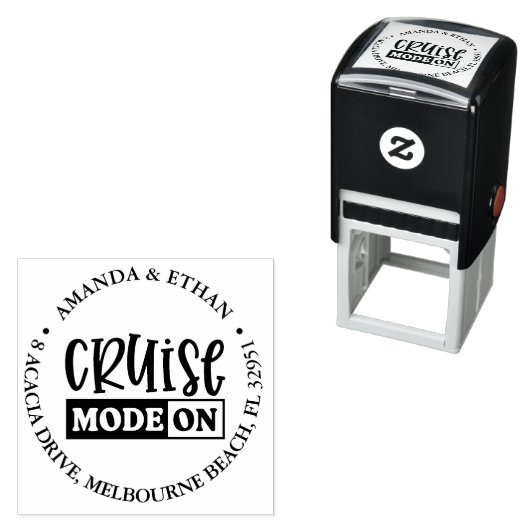 Nautische cruise op thema  zelfinktende stempel (In situ)