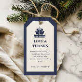 Nautische Cruise Schip Boot bruiloft Dank u Cadeaulabel