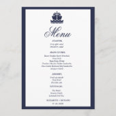Nautische Cruise Schip Boot bruiloft Menu (Voorkant)