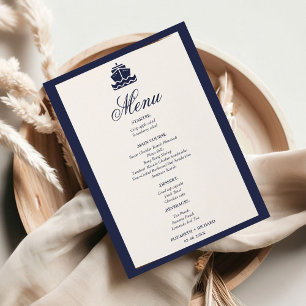 Nautische Cruise Schip Boot bruiloft Menu