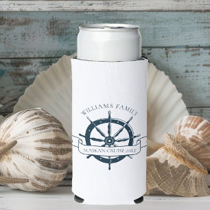 Nautische Cruise Ship Wheel Custom Boat Captain Seltzer Blikjeskoeler
