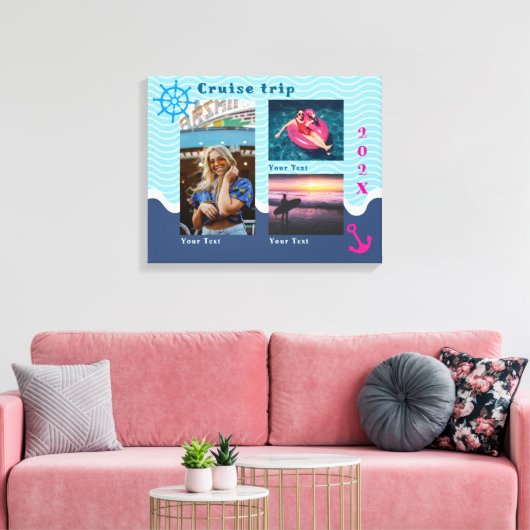 Nautische Cruise Trip Foto Canvas Afdruk (Insitu (Woonkamer))