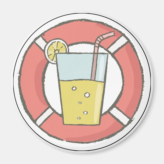 Nautische Cruiseschip Drink Deurzoeker Magneet (Voorkant)