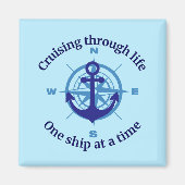 Nautische Cruising leven deur decoratie Magneet (Voorkant)